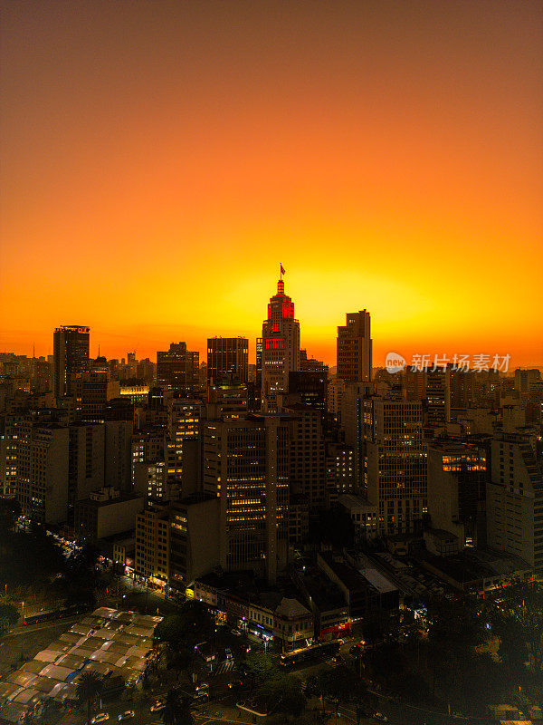 Landscape of the Historic Center in São Paulo